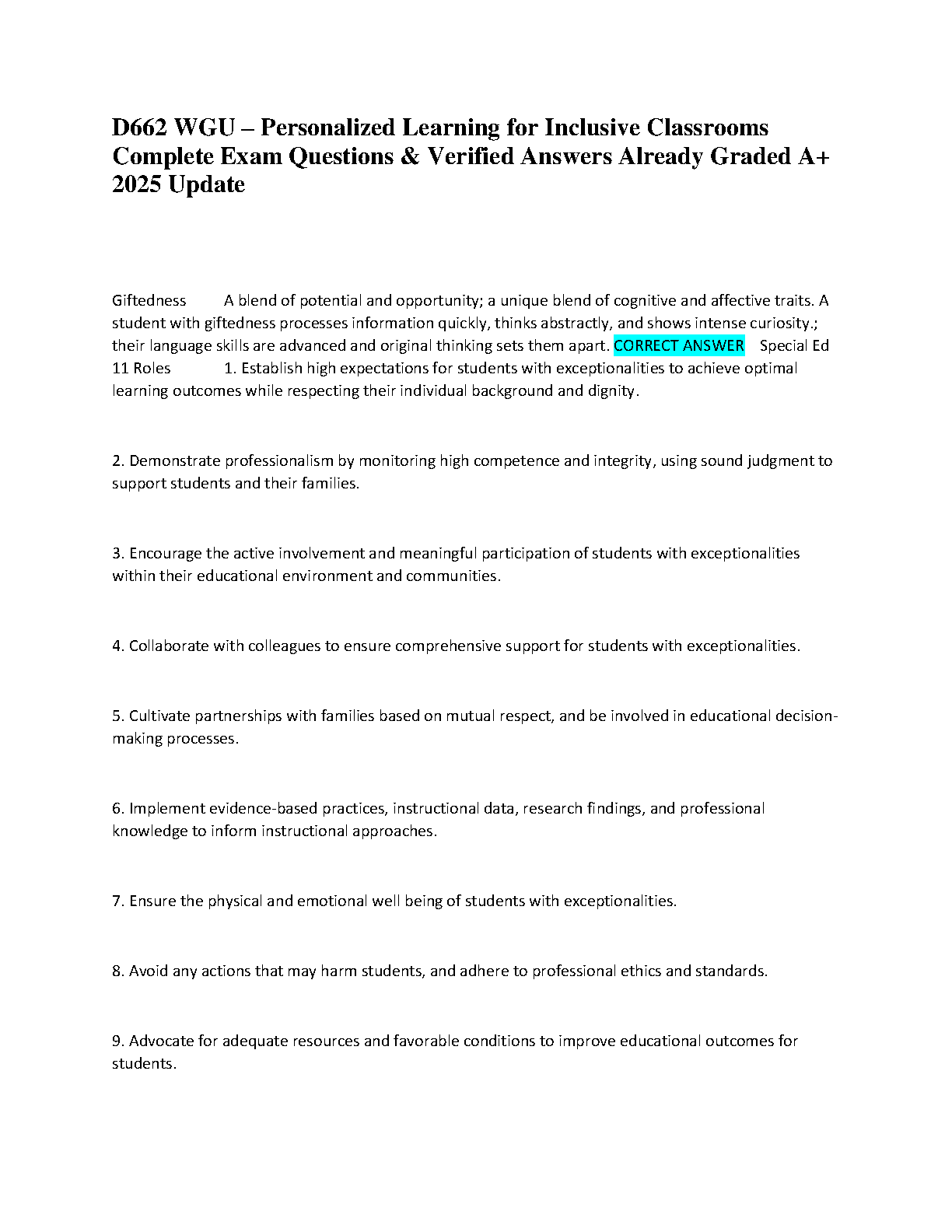 WGU D662 Personalized Learning Exam Qs & As 2025