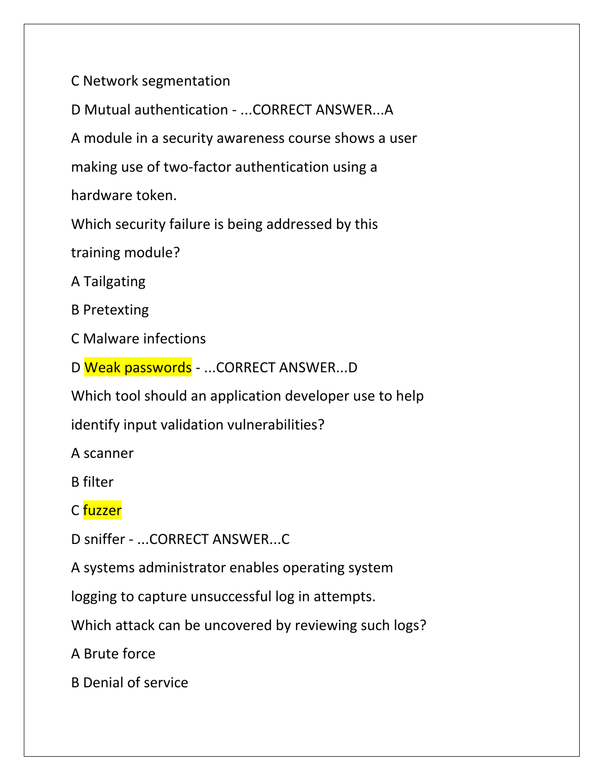 WGU D430 Info Sec Test Bank 2024 300 Q&A