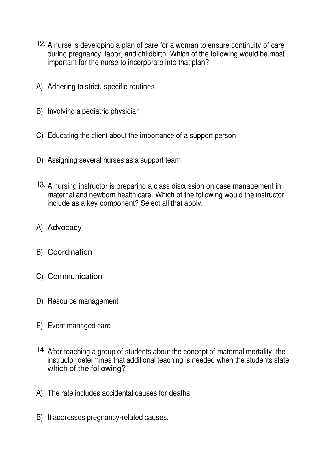 Ricci Maternity Nursing Test Bank 2026/2027 Edition IMG-3