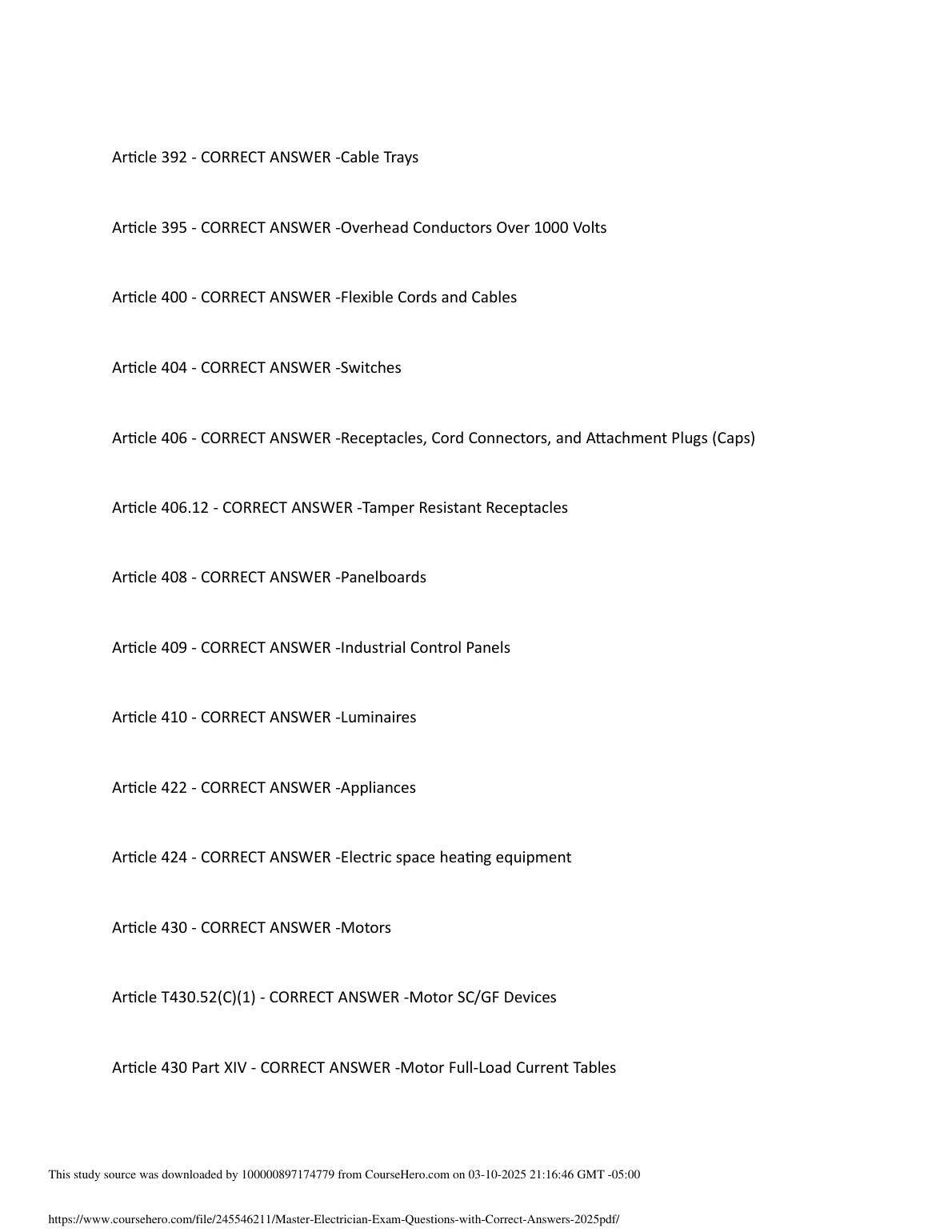 Master Electrician Exam 2026/27 Test Bank NEC Q&A Guide IMG-1