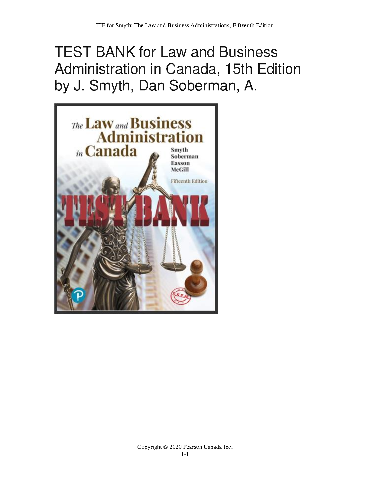 Law and Business Administration in Canada 15th Edition IMG-1