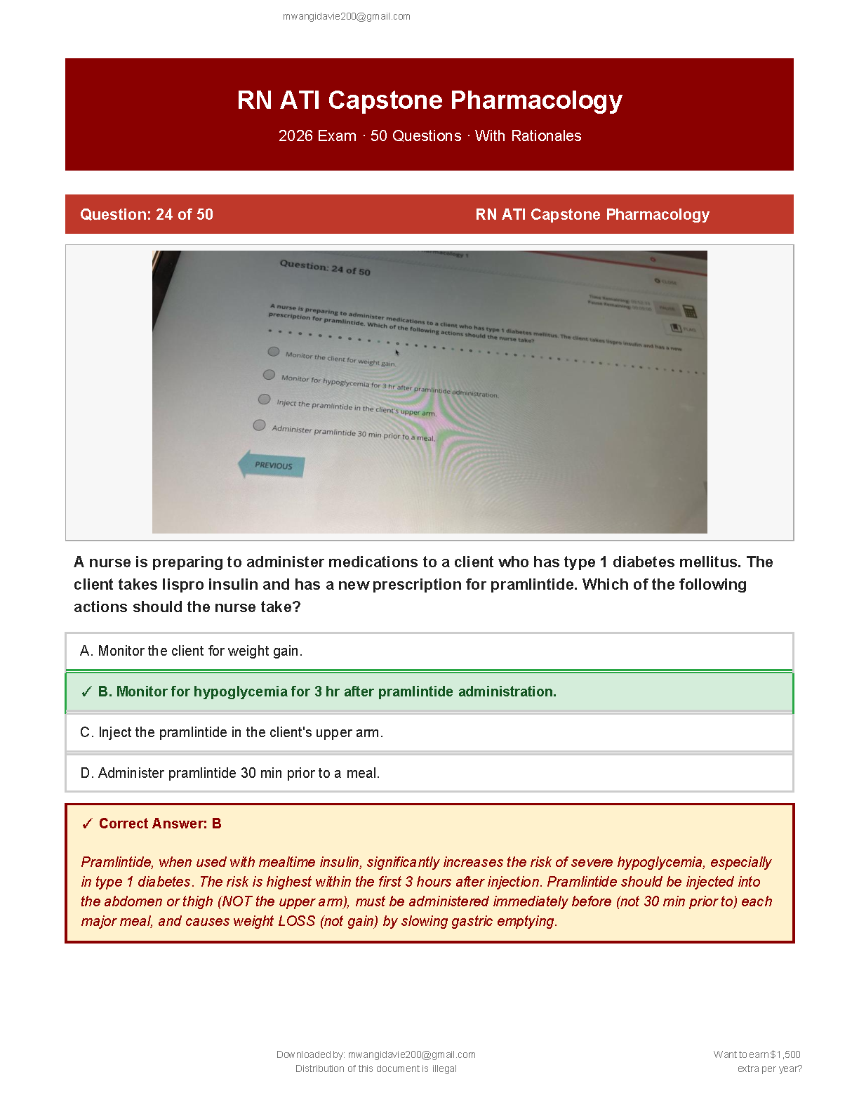 ATI RN Pharmacology Q&A 2026/2027 Practice Exam