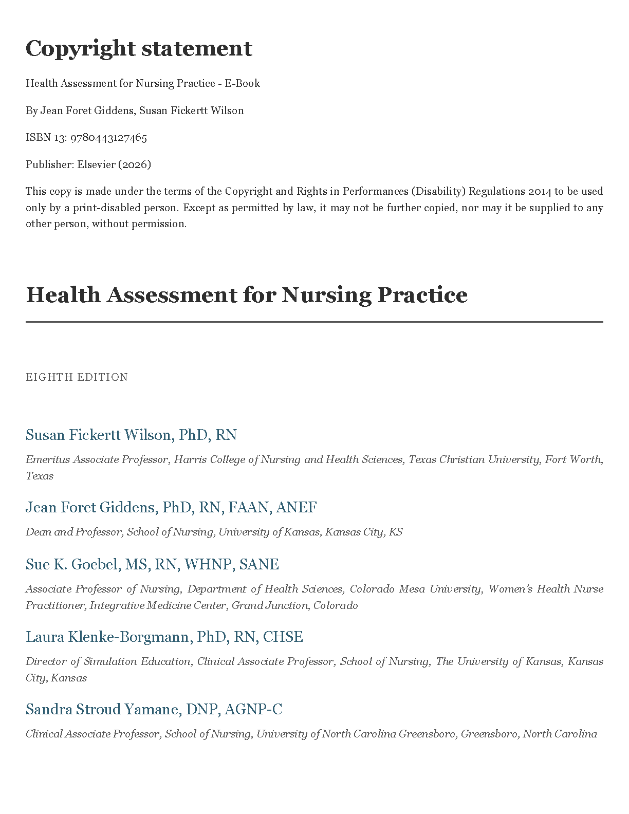 Health Assessment Nursing Practice Test Bank 8th Ed Solutions