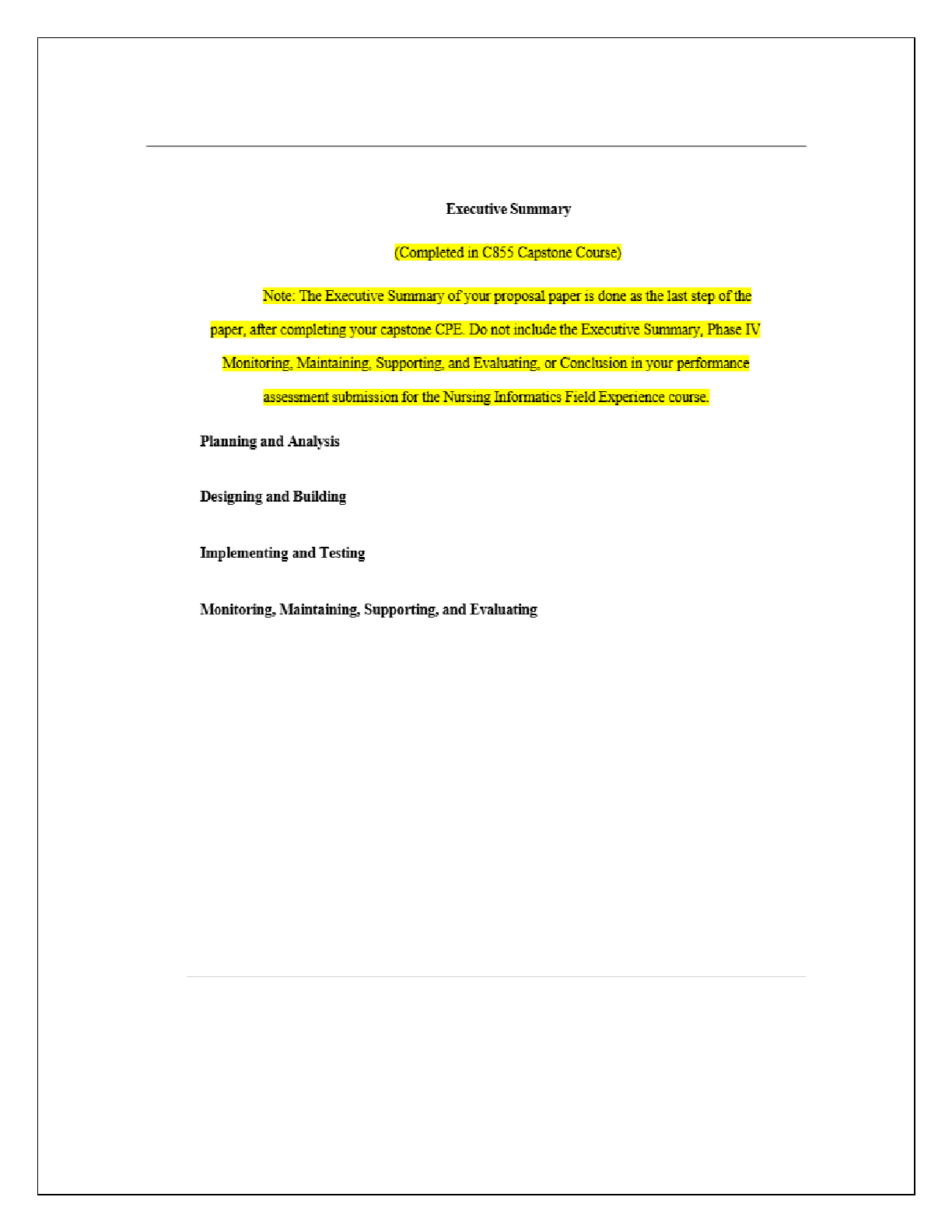 WGU C854 Nursing Informatics Capstone Guide 2025