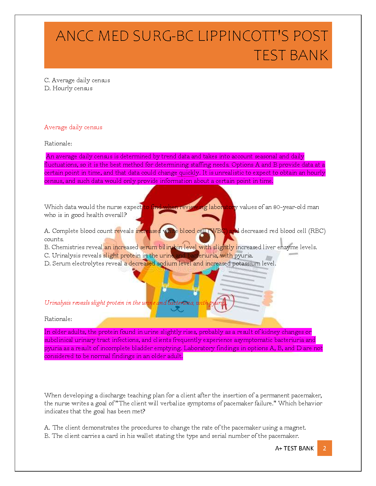 ANCC Med Surg BC Test Bank Lippincott 2026/27