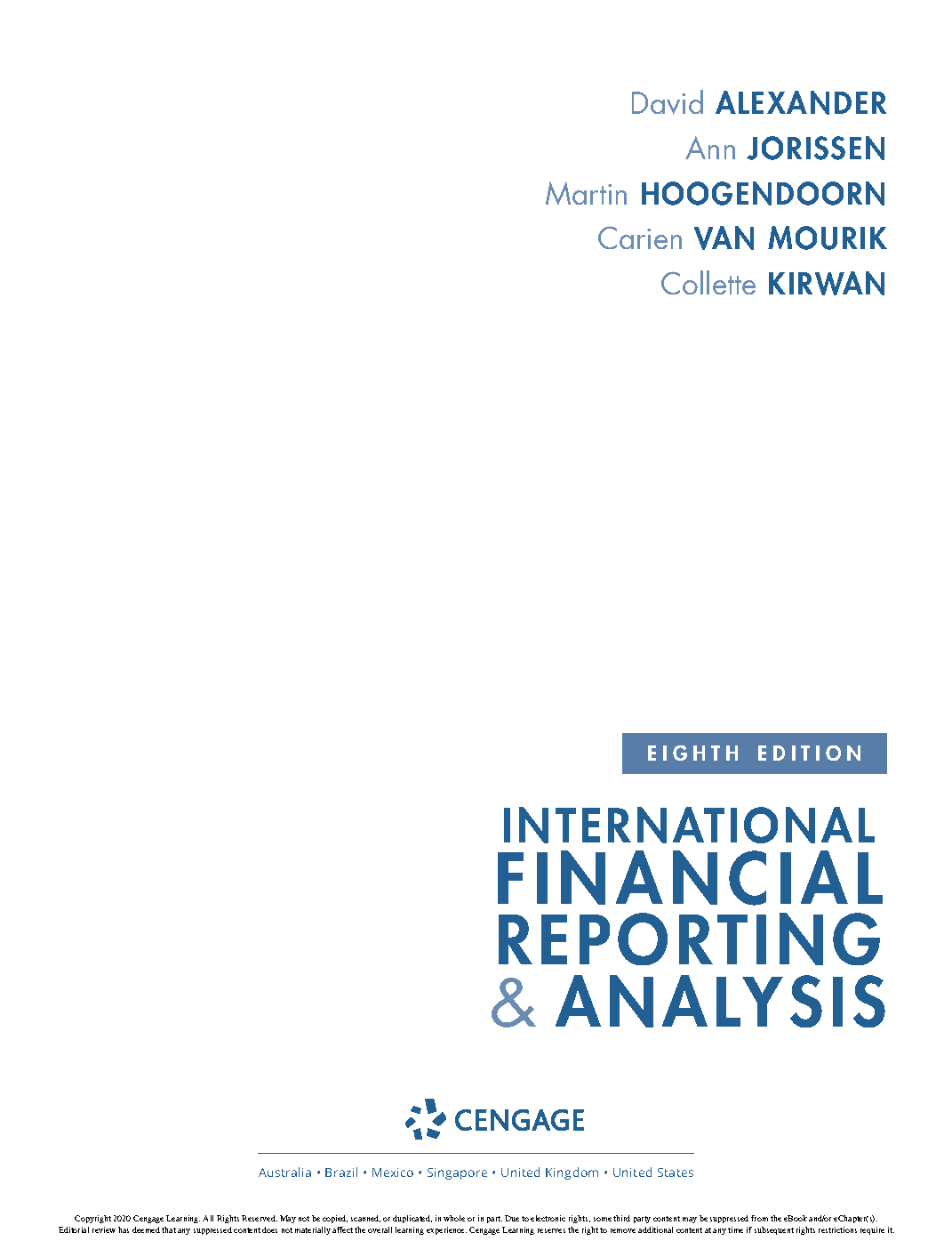 IFRS 8th Ed Test Bank & Solutions Alexander et al 2026