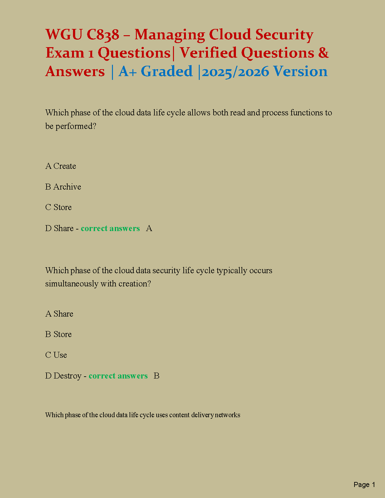 WGU C838 Exam 1 Test Bank 2025 Questions and Answers IMG-1