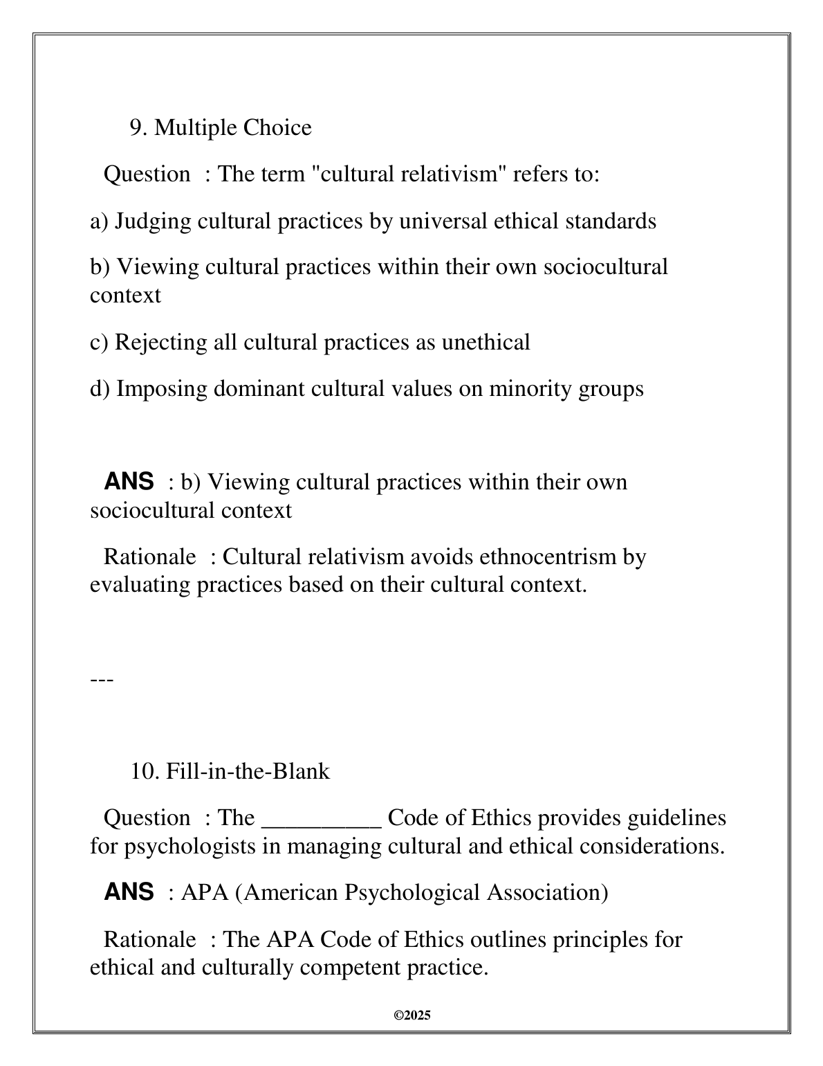 WGU HLTH 3510 Cultural Awareness & Ethics FA Exam Review IMG-3