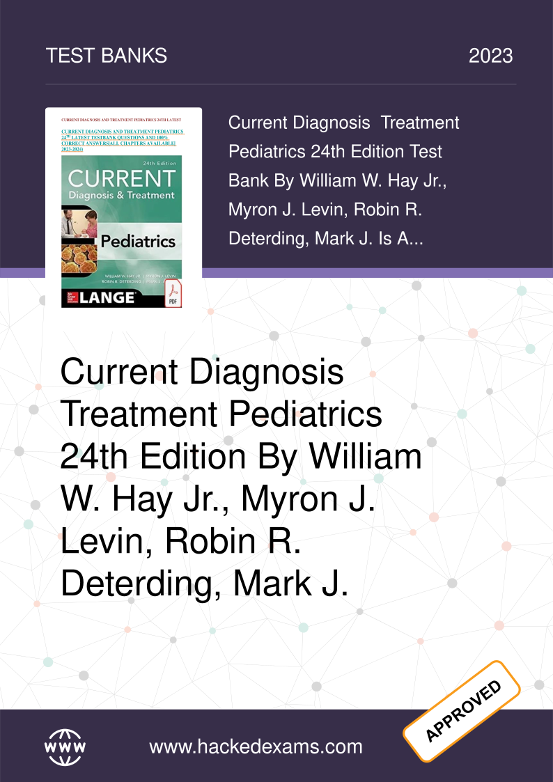 Pediatrics 24e Test Bank: Current Diagnosis & Treatment (2026)