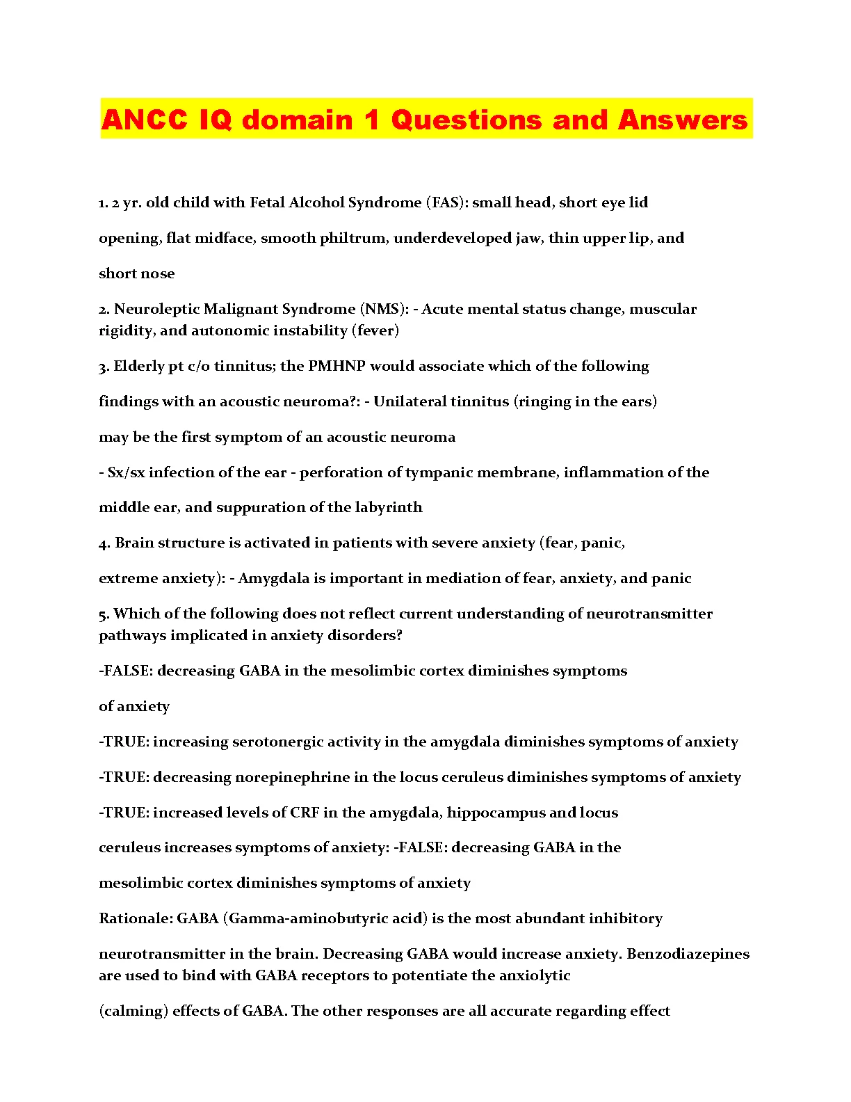 ANCC IQ Domain 1 Questions Answers 2026/27 Study Pack IMG-1