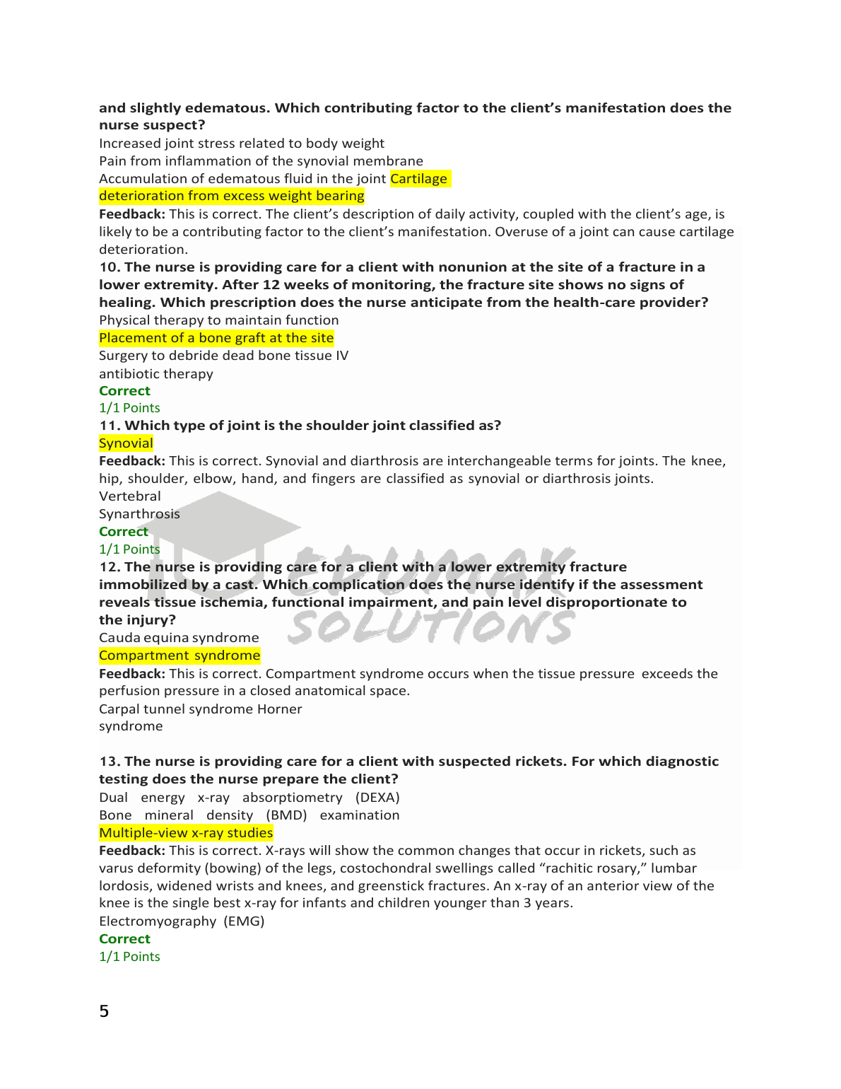 WGU D236 Pathophysiology Test Bank 9th Ed Solutions