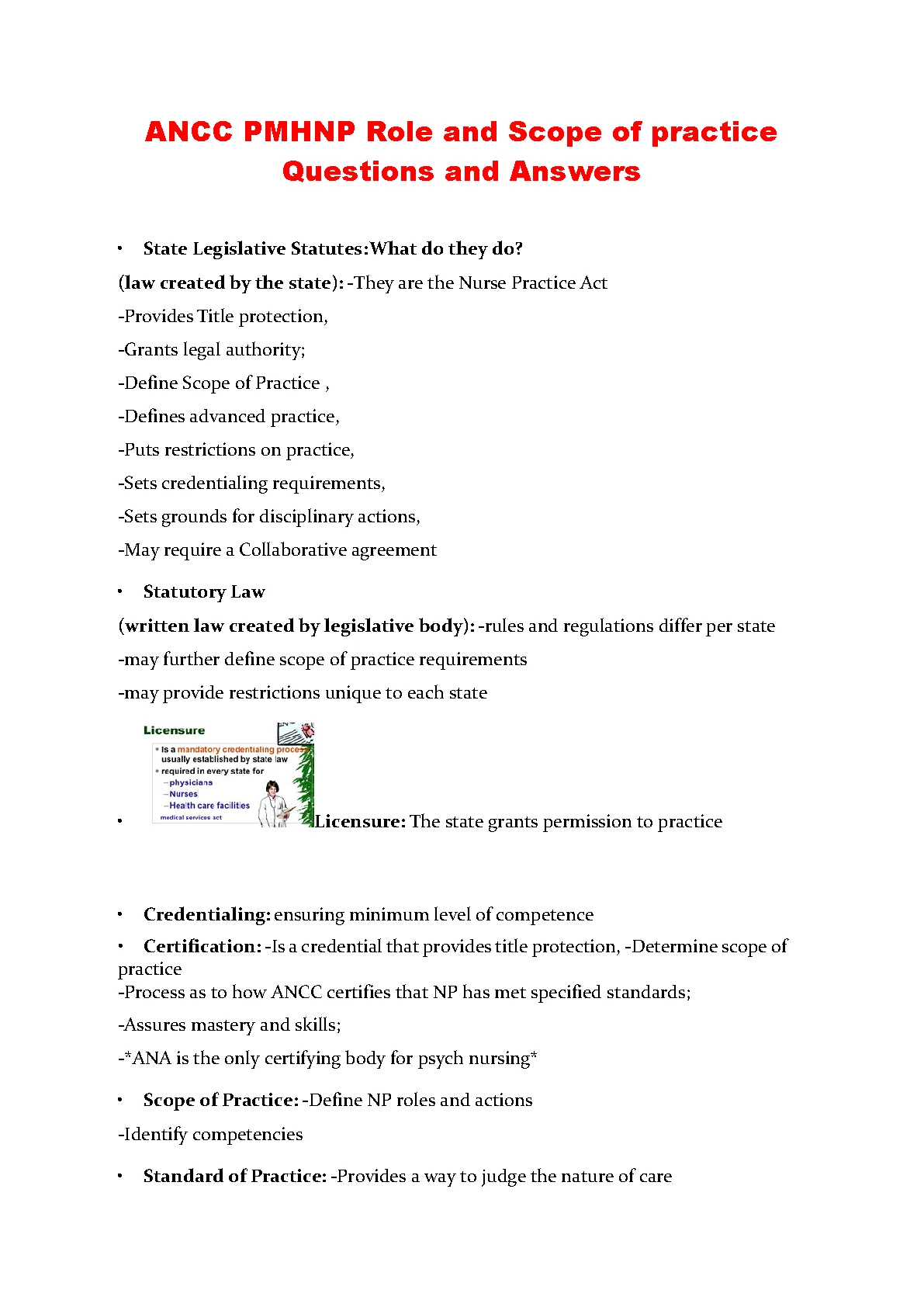 ANCC PMHNP Role & Scope Qs Asns | Exam Prep Guide 2026/27