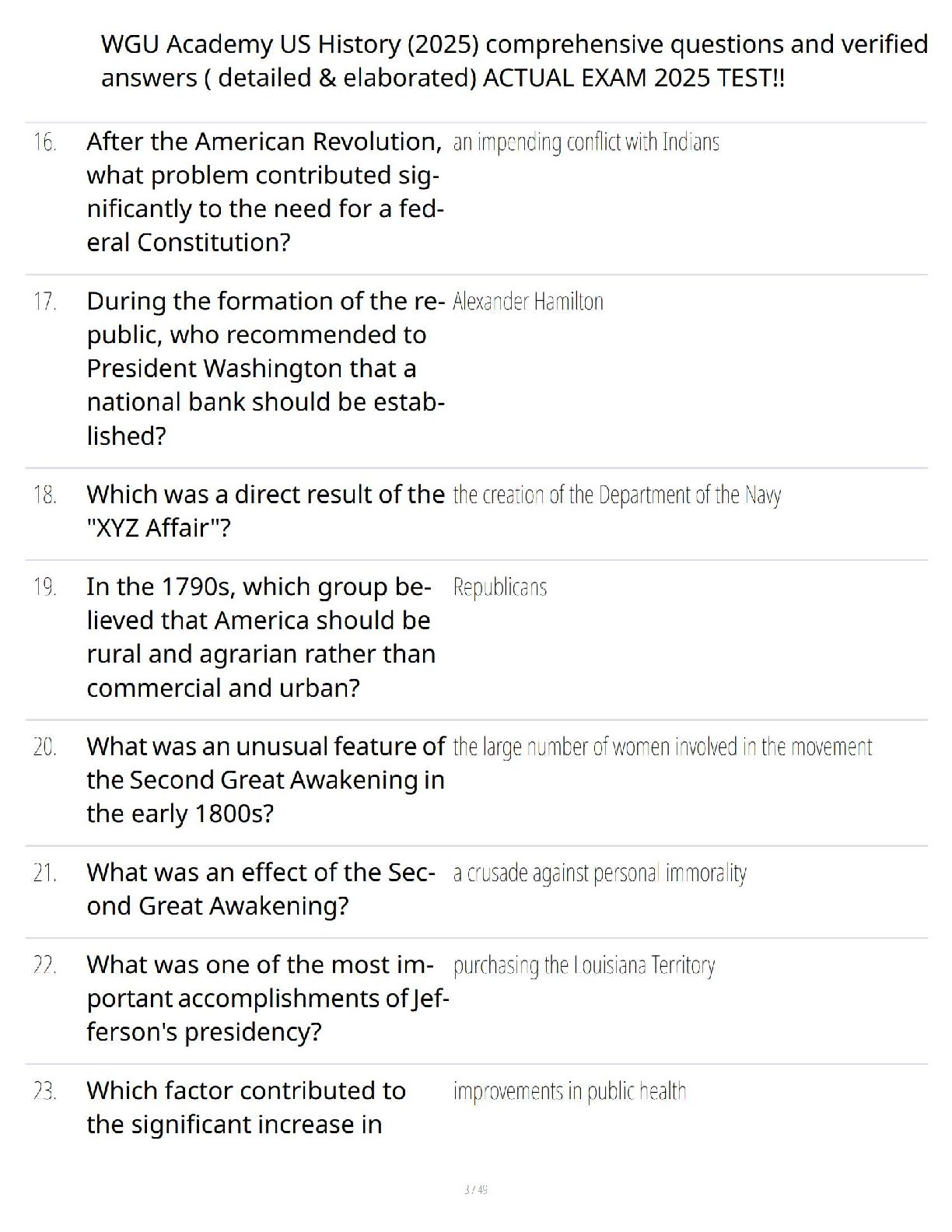 WGU Academy US History Study Guide 2025 Verified Answers IMG-3