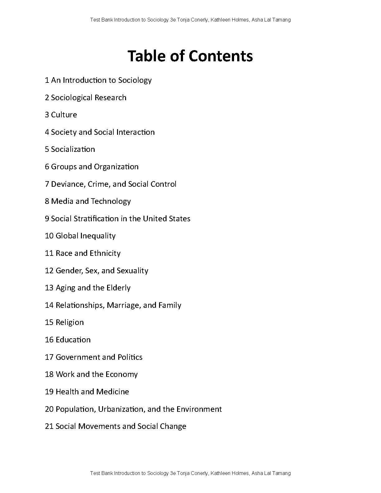 Introduction to Sociology Test Bank 3rd Ed Conerly et al IMG-3