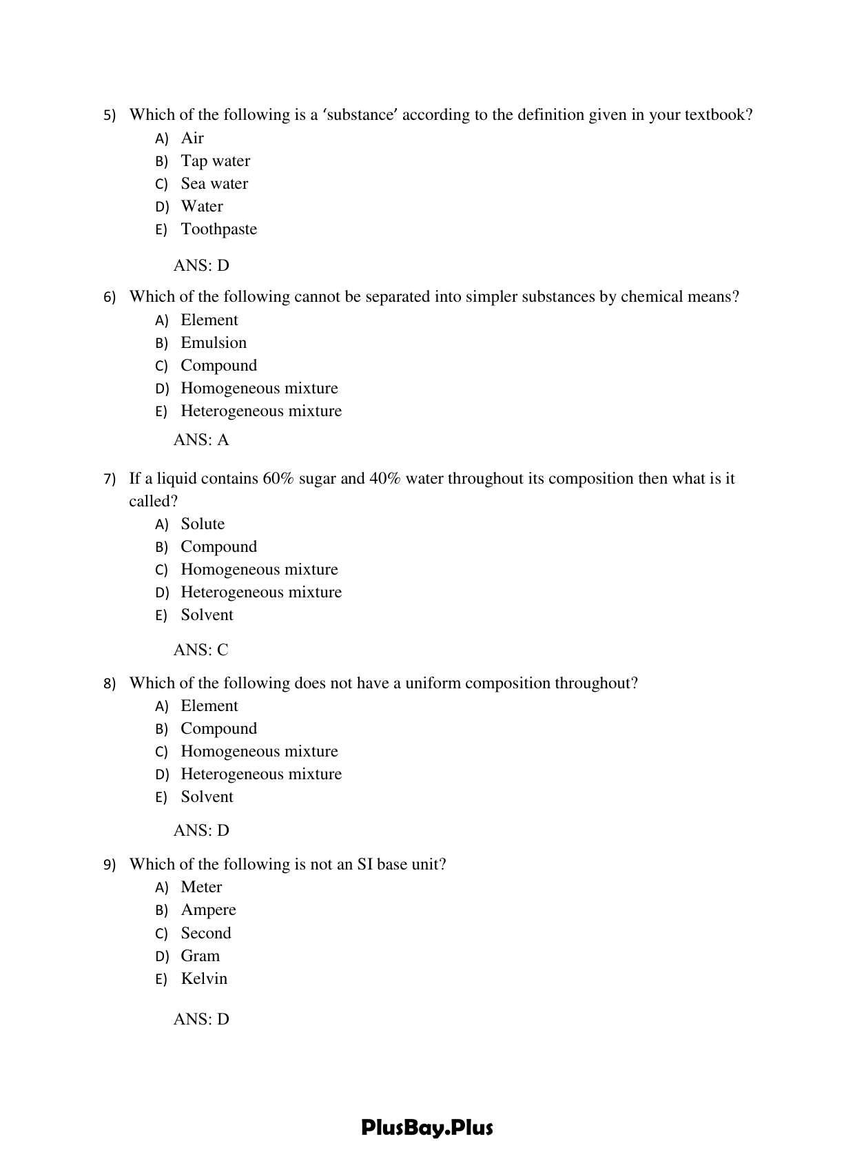 Chemistry 6th Edition by Julia Burdge TEST BANK