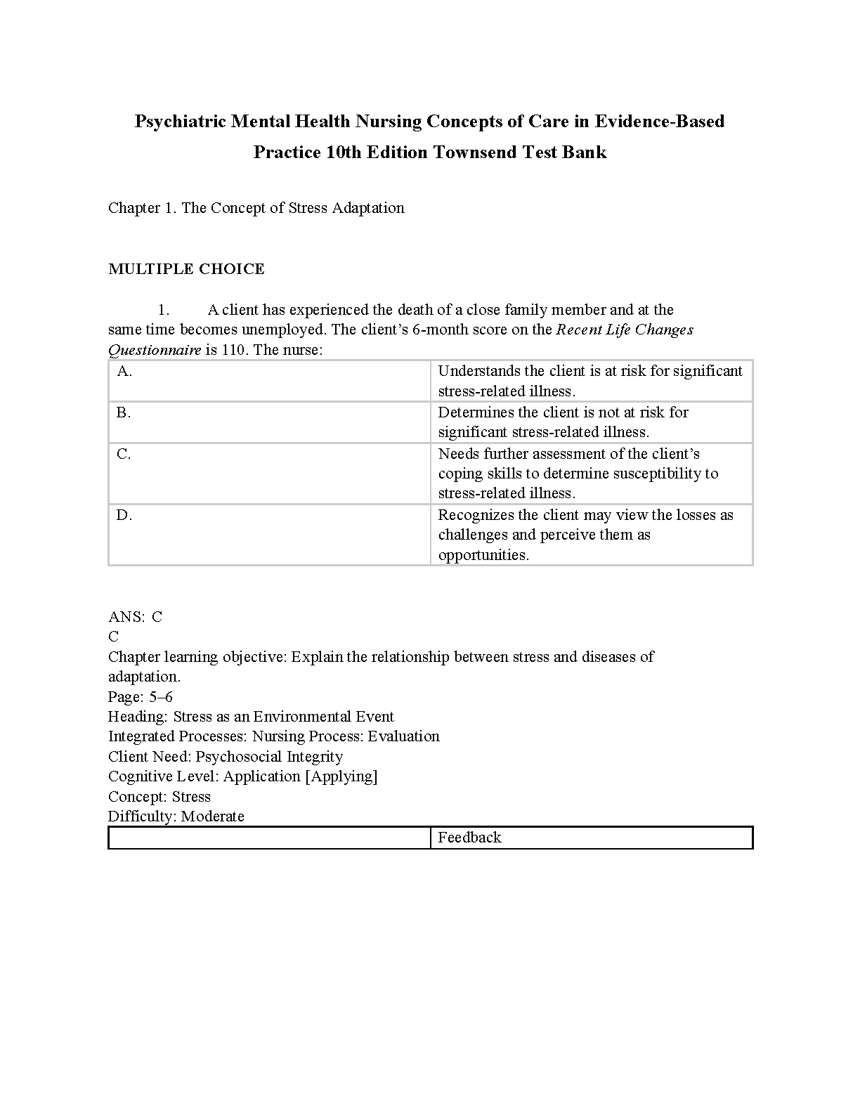 Davis Advantage for Psychiatric Mental Health Nursing 10th