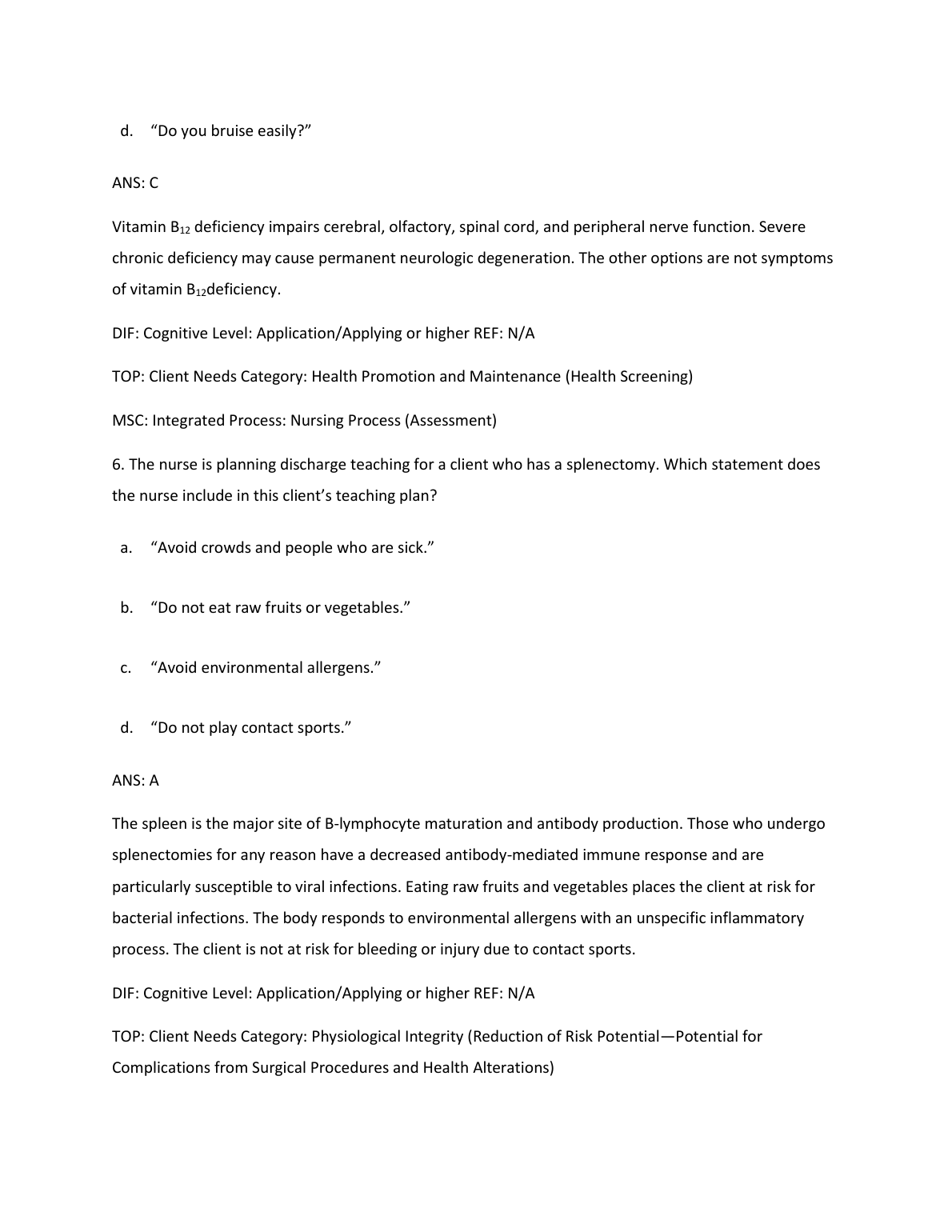 Lewis Med Surg Hematology Test Bank NCLEX 2026/27 IMG-1