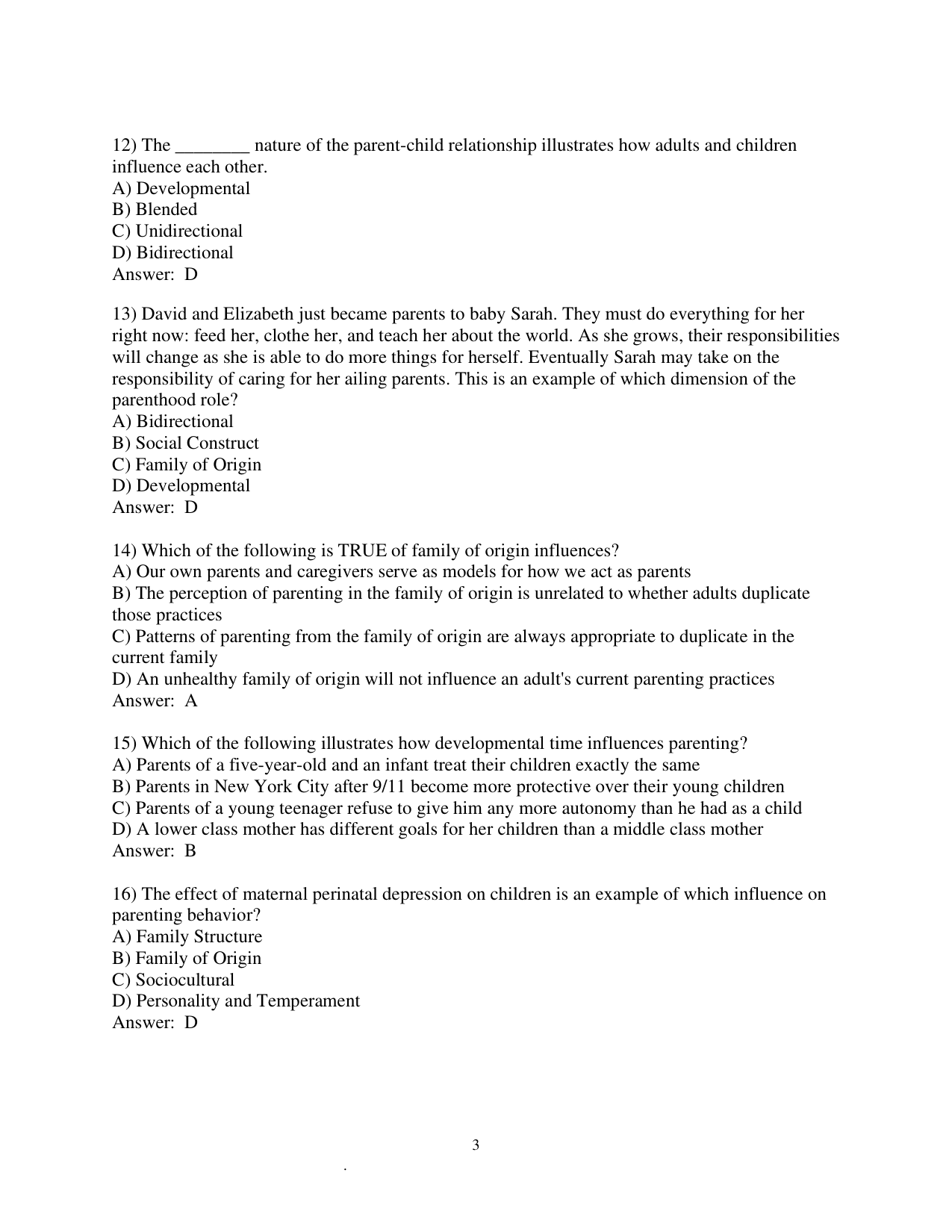Parenting 10th Edition Test Bank by Bigner IMG-3