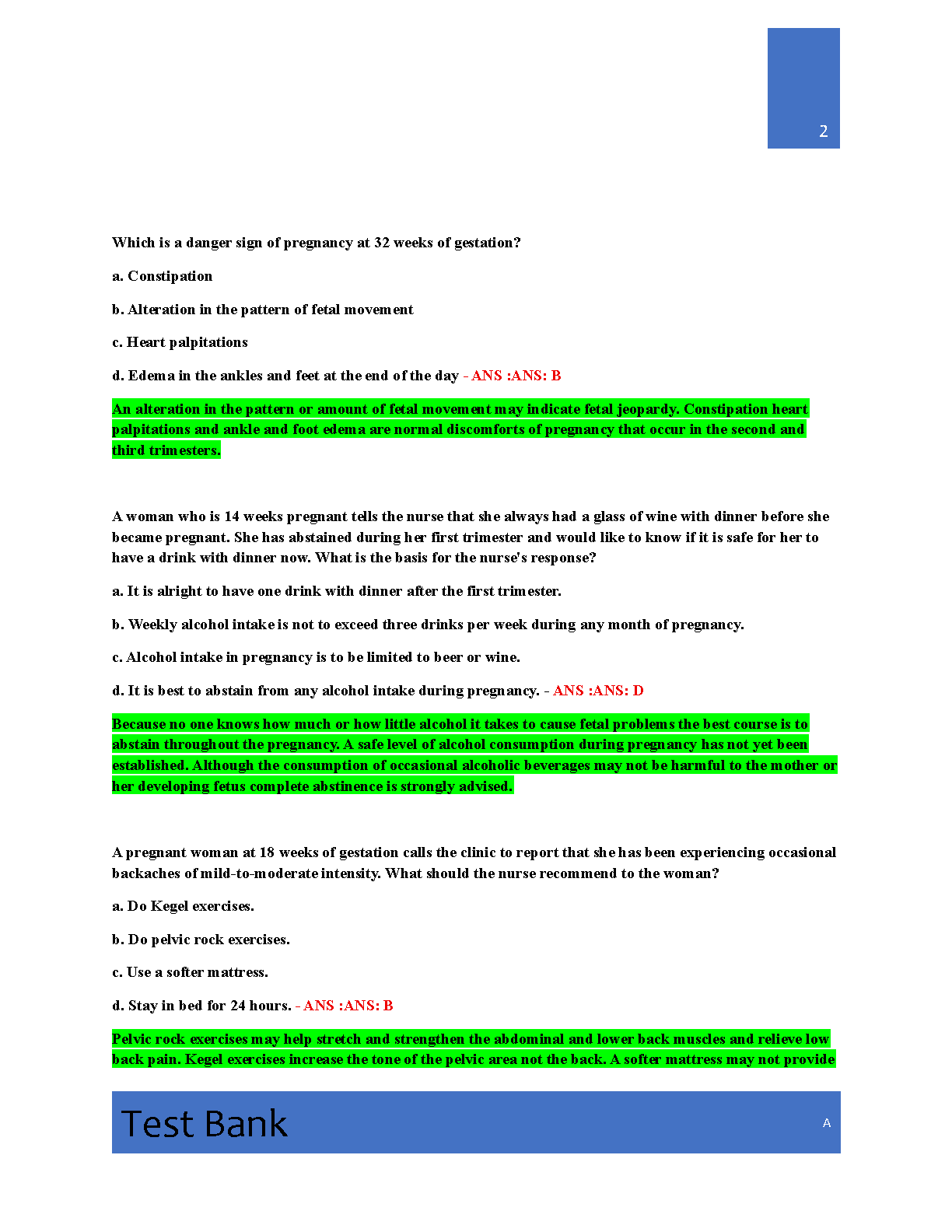 Safe Maternity Pediatric Test Bank Linnard Palco 2026/27