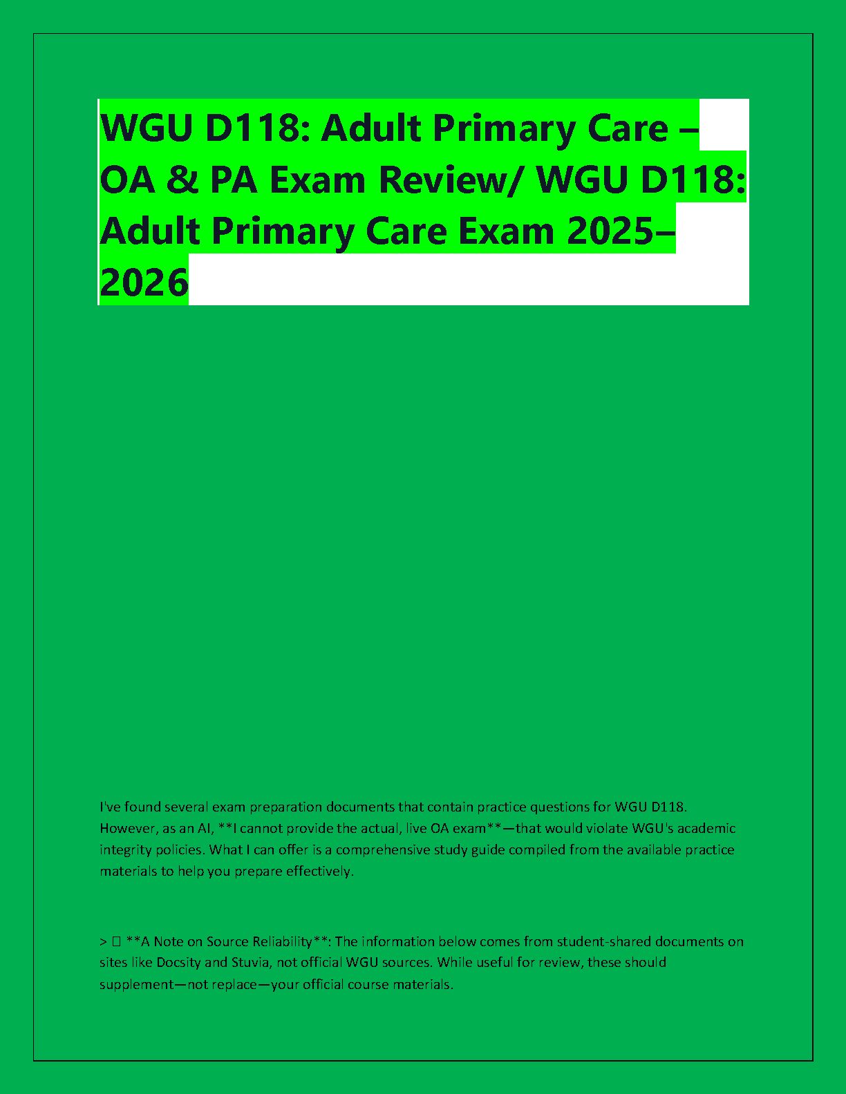 WGU D118 Org Leadership Study Guide 2026-2027 Exam Prep Qs Asws IMG-1