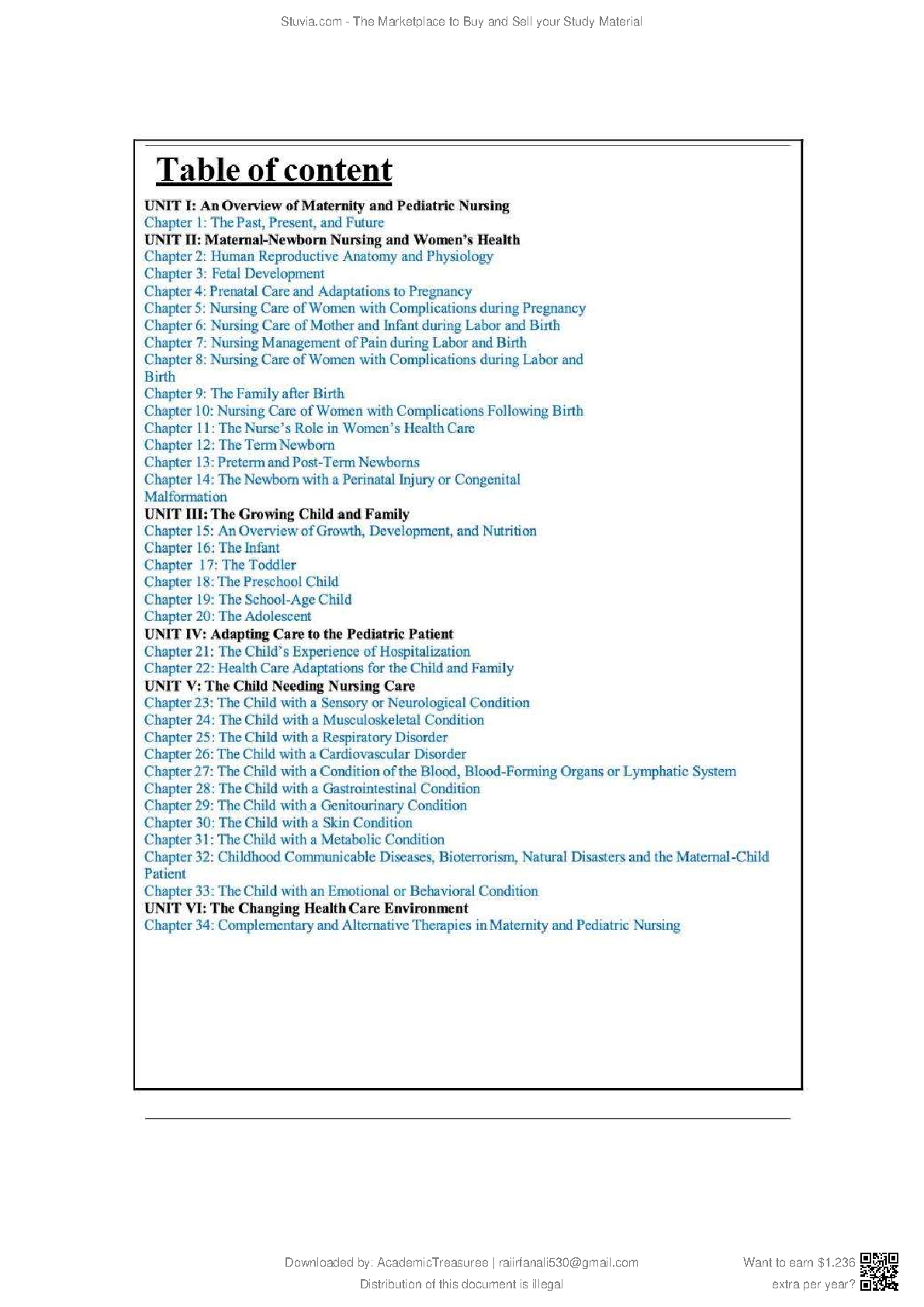 Maternity and Pediatric Nursing Test Bank 2026/27 Leifer