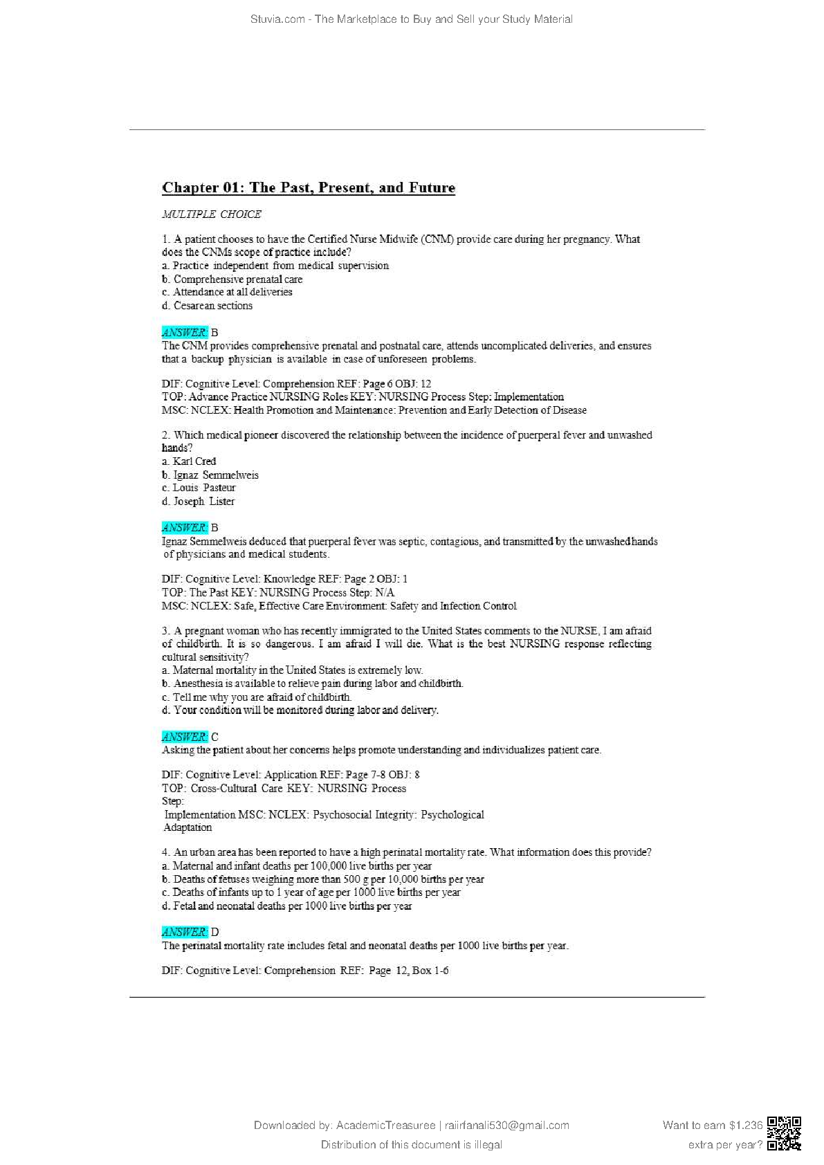 Maternity and Pediatric Nursing Test Bank 2026/27 Leifer IMG-3