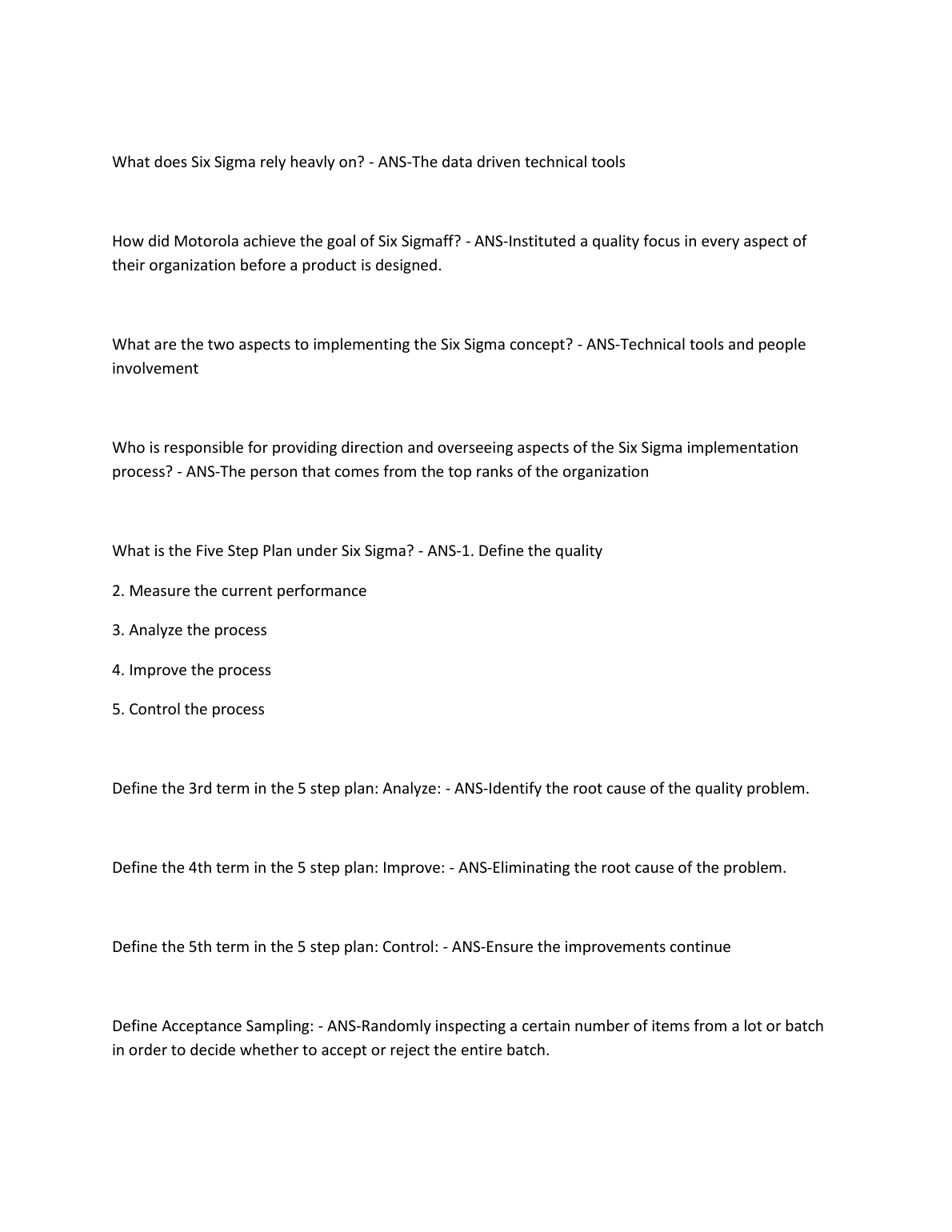 WGU C215 TQM Exam Prep | Complete Q&A Study Guide