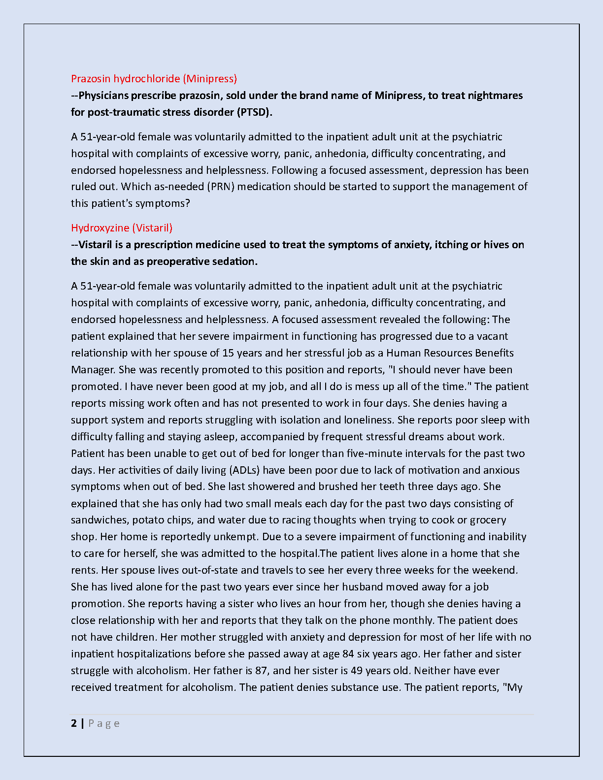 WGU D027 Medical Conditions OA Test Bank and Exam Prep