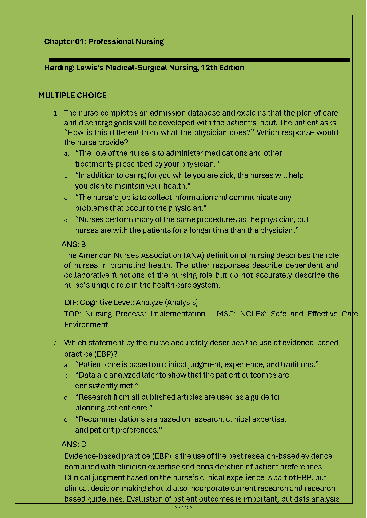 Lewis Med Surg Nursing Test Bank 12e 2027/28 NCLEX Prep IMG-3