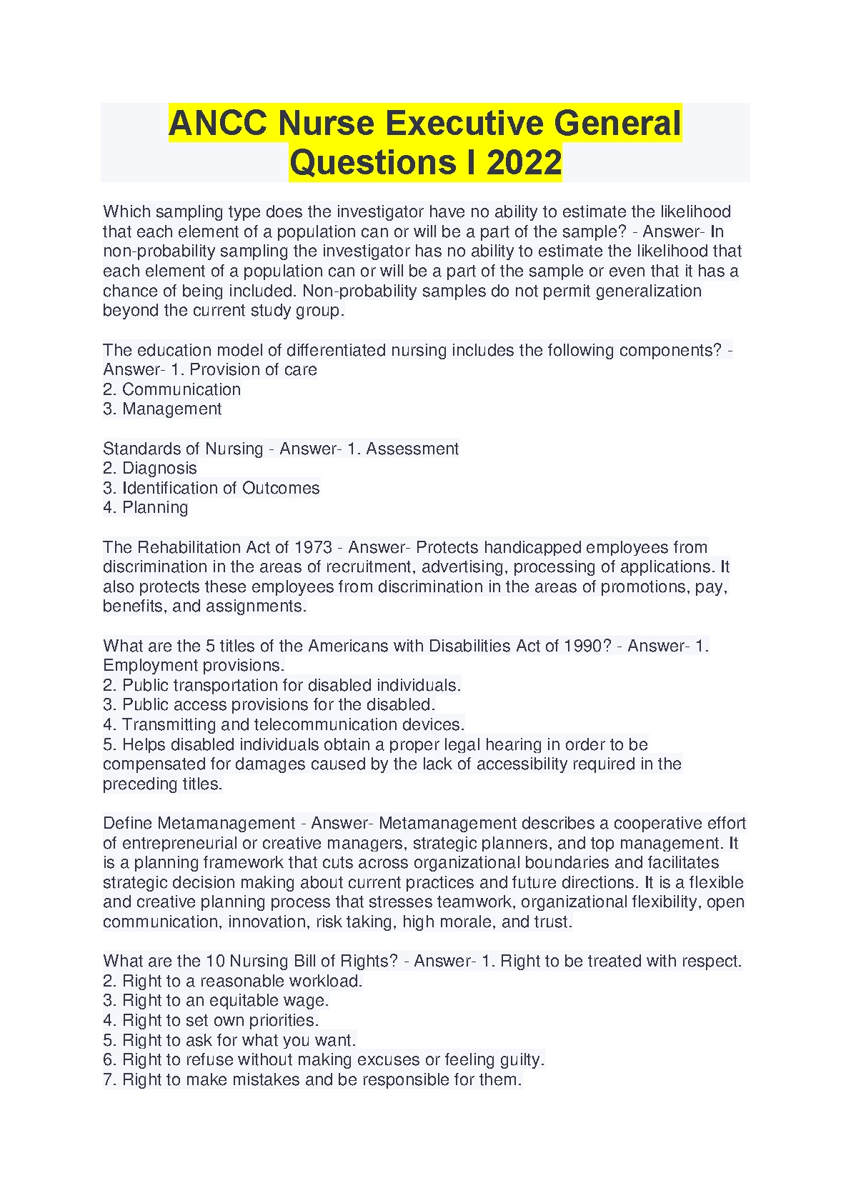 ANCC Nurse Exec Exam Prep 2026/27: Questions & Answers IMG-1