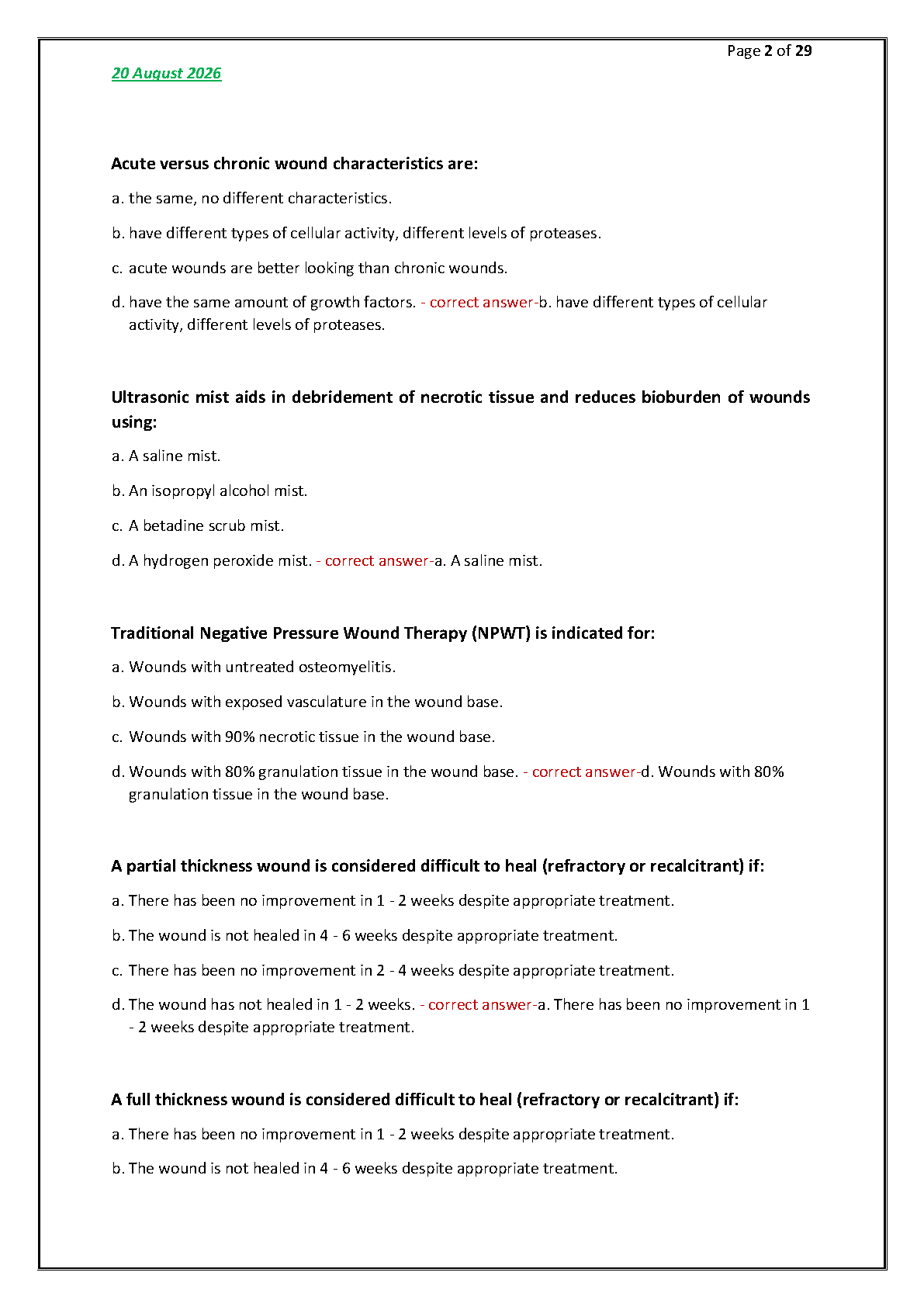 WND 580 Final Exam Questions and Answers